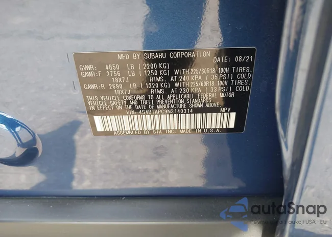 4S4BTAPC9N3140314: 43752314