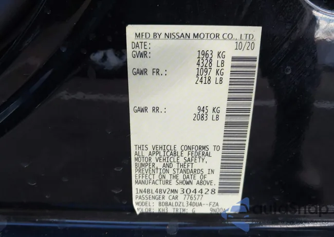 1N4BL4BV2MN304428: 43752370