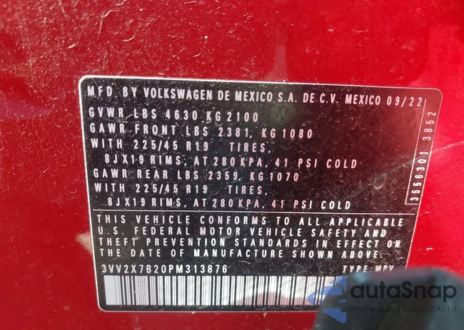 3VV2X7B20PM313876: 43752373