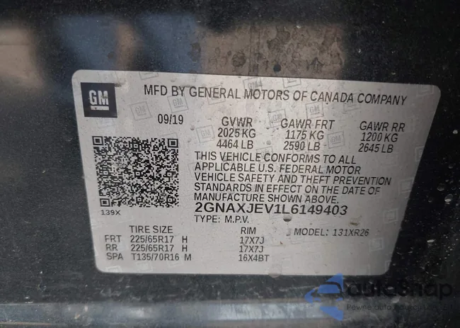 2GNAXJEV1L6149403: 43752388