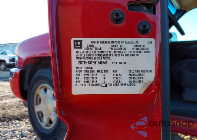 2GTEK13T861248246: 43752395