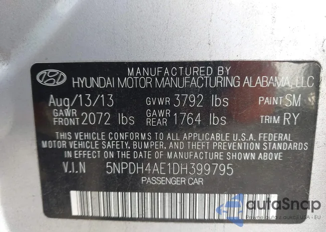 5NPDH4AE1DH399795: 43752421