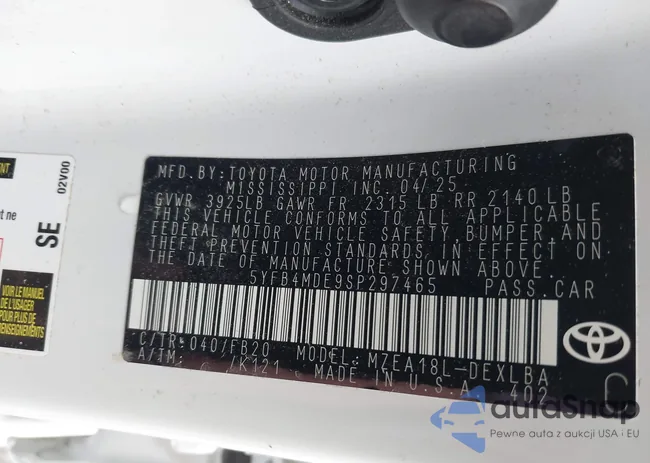 5YFB4MDE9SP297465: 43752452