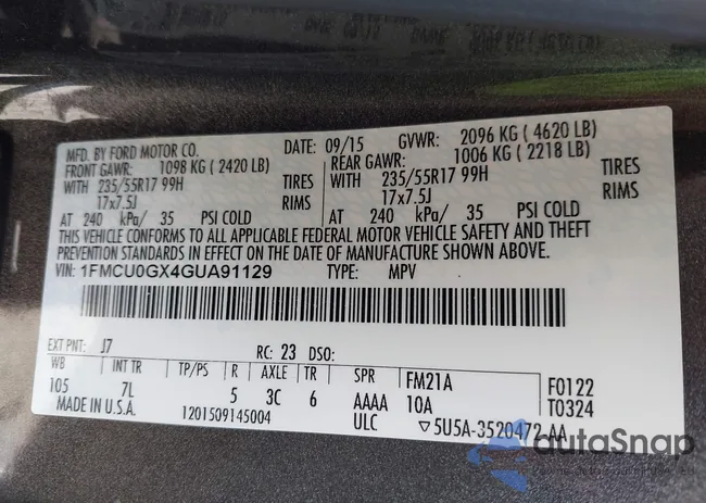 1FMCU0GX4GUA91129: 43752544