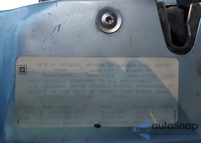 2GCGC29KXL1192803: 43752547