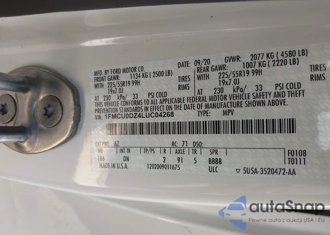 1FMCU0DZ4LUC04268: 43751654