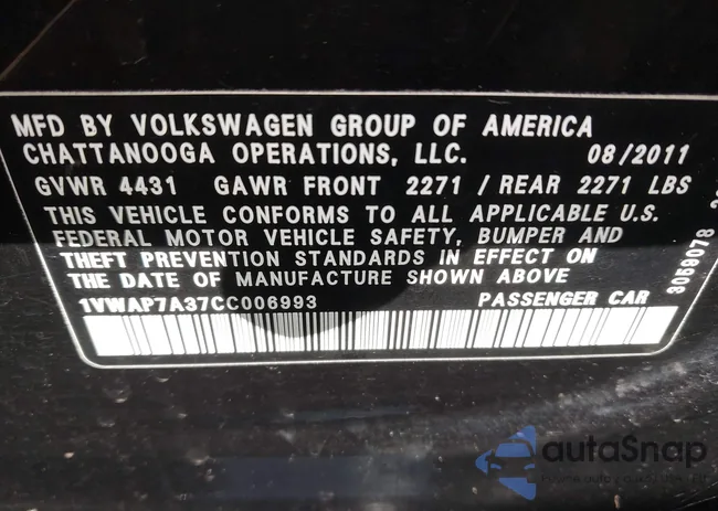 1VWAP7A37CC006993: 43751665