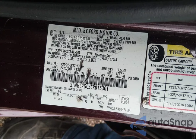 3LNHL2GC3CR815301: 43751695