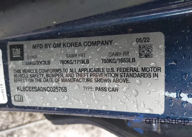 KL8CB6SA0NC025768: 43751876