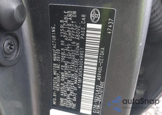 4T1BF3EK5AU049851: 43753427