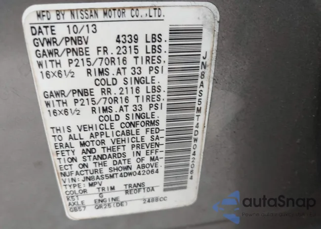 JN8AS5MT4DW042064: 43753464