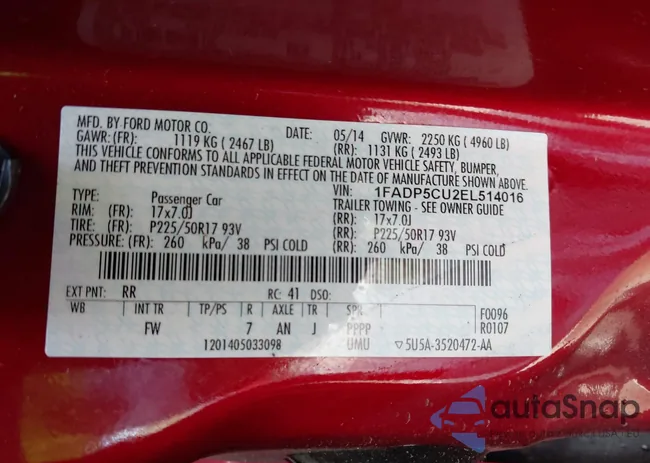 1FADP5CU2EL514016: 43753528