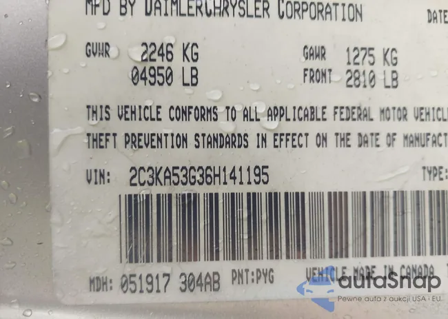 2C3KA53G36H141195: 43753556