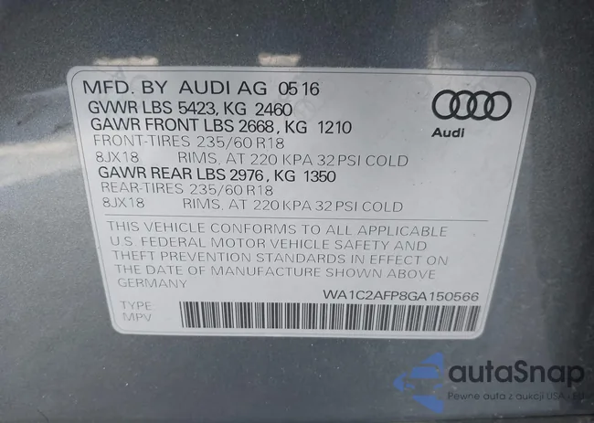 WA1C2AFP8GA150566: 43752631