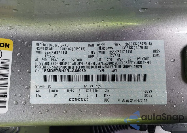 1FMDE7BH2RLA66989: 43752724