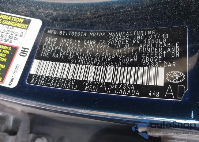 2T1BURHEXJC055810: 43752880