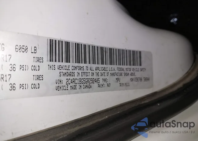 2C4RC1BG5GR292405: 43752973