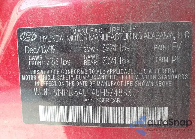 5NPD84LF4LH574853: 43754012