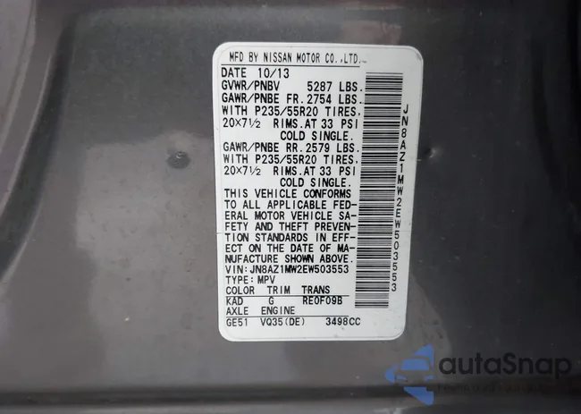 JN8AZ1MW2EW503553: 43754026