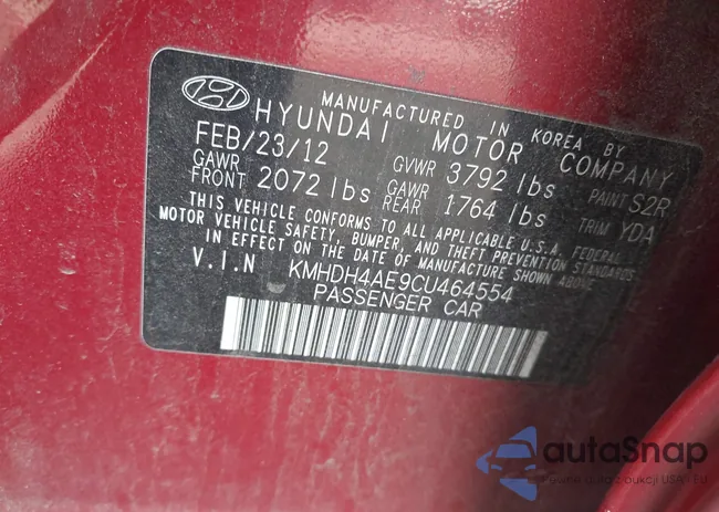 KMHDH4AE9CU464554: 43754193