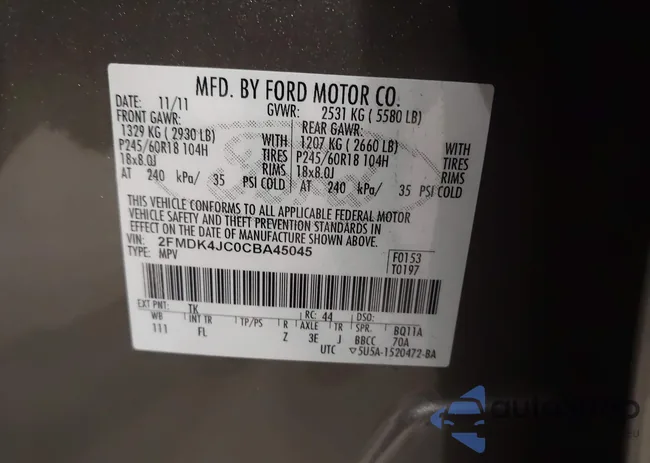 2FMDK4JC0CBA45045: 43754199