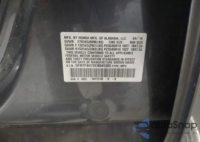 5FNYF4H7XEB045305: 43754218