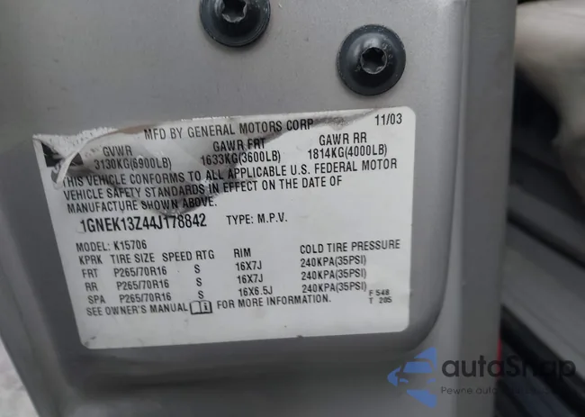 1GNEK13Z44J178842: 43754264