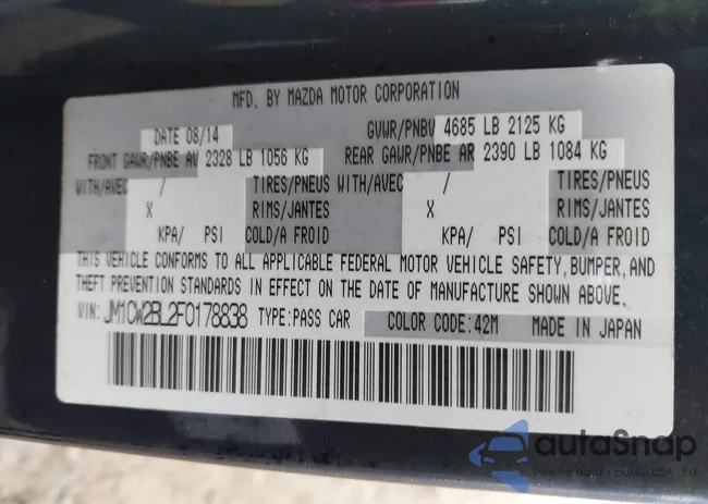 JM1CW2BL2F0178838: 43754280