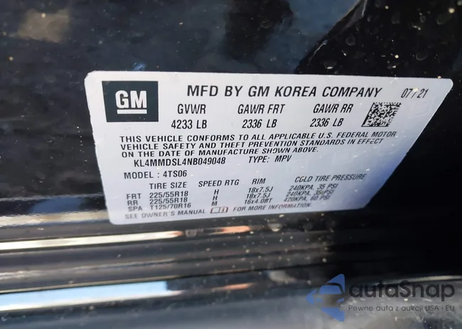 KL4MMDSL4NB049048: 43754331