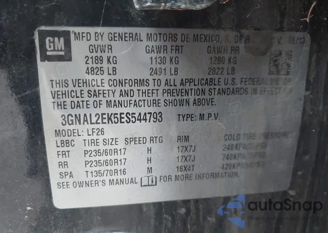 3GNAL2EK5ES544793: 43754385