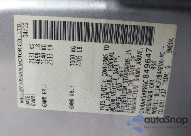 1N4AA5AP8AC849647: 43754441