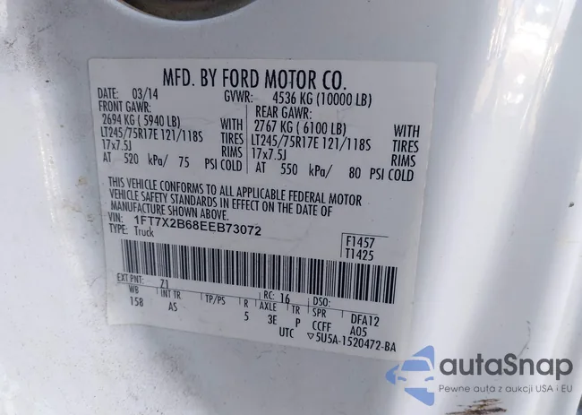 1FT7X2B68EEB73072: 43754520