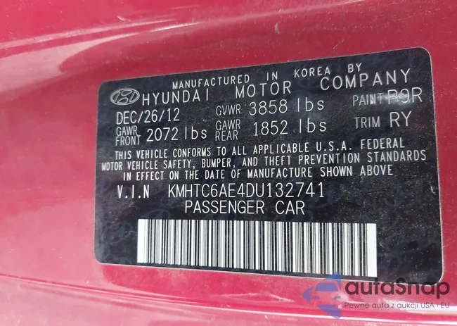 KMHTC6AE4DU132741: 43754543