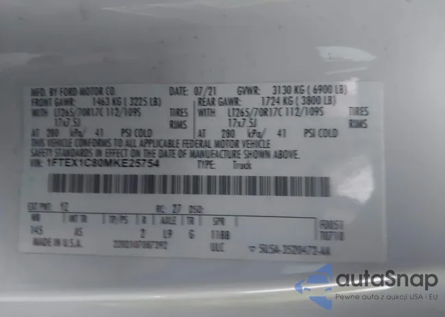 1FTEX1C80MKE25754: 43753616