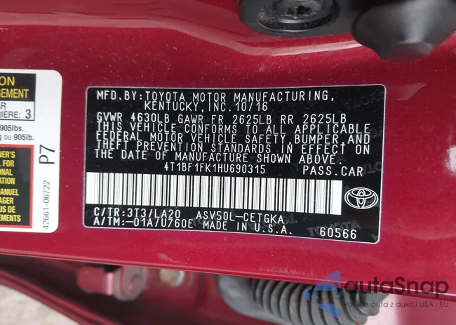 4T1BF1FK1HU690315: 43755023