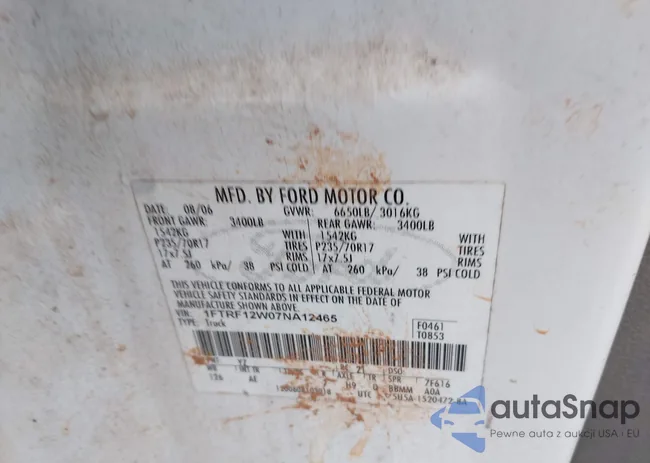 1FTRF12W07NA12465: 43755086