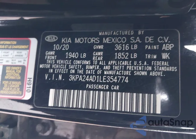 3KPA24AD1LE354774: 43755089