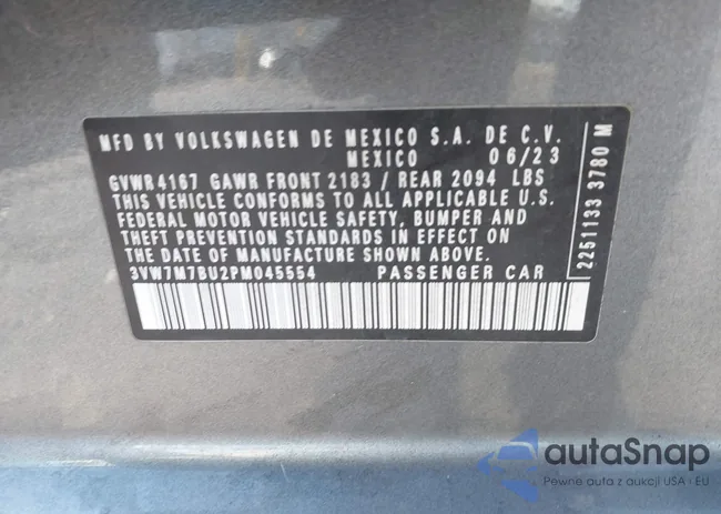 3VW7M7BU2PM045554: 43755155