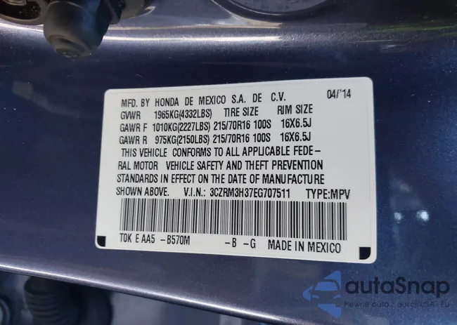 3CZRM3H37EG707511: 43755161