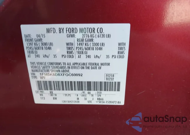 1FM5K8D8XFGC60092: 43755210