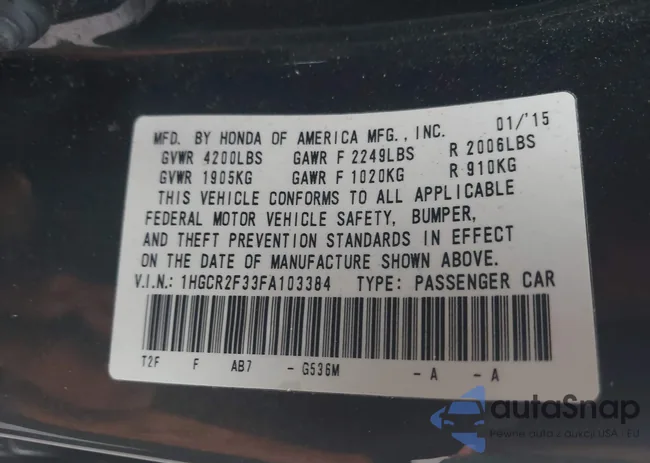 1HGCR2F33FA103384: 43755349