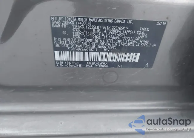 2T3ZF4DV2AW029211: 43755403