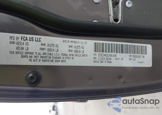 2C3CCAAG3JH201608: 43755415