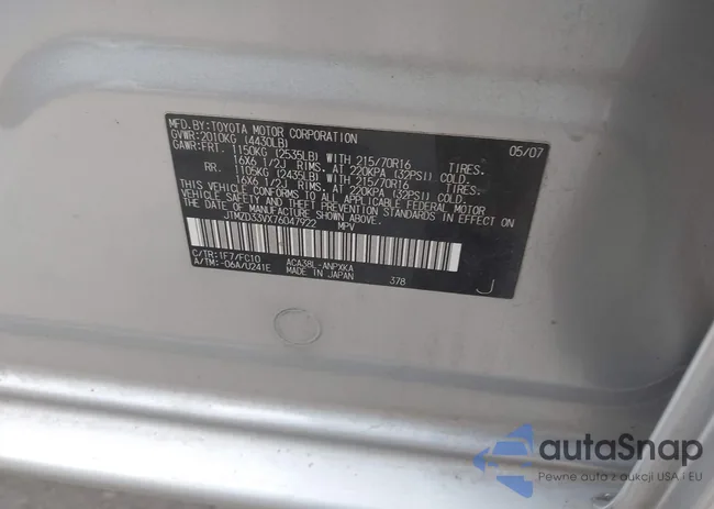 JTMZD33VX76047922: 43755416