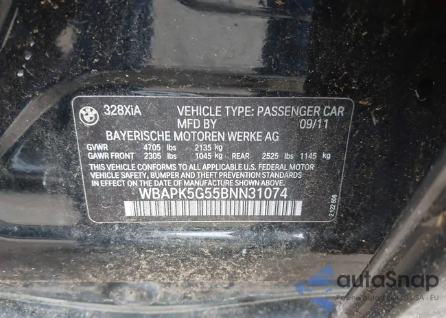 WBAPK5G55BNN31074: 43755436