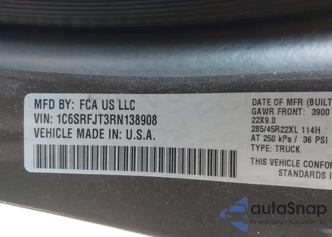 1C6SRFJT3RN138908: 43755484