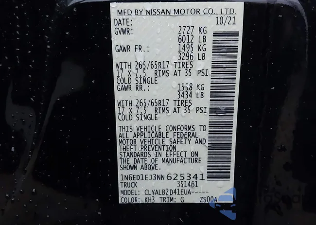 1N6ED1EJ3NN625341: 43755557