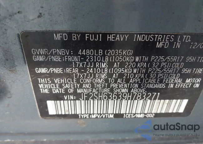 JF2SH63639H783271: 43754686