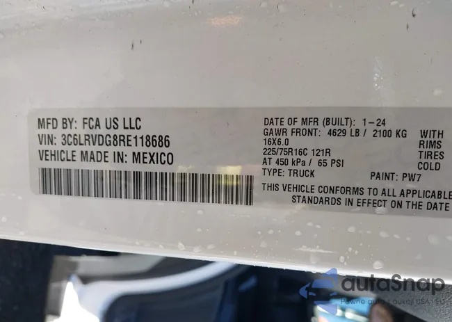 3C6LRVDG8RE118686: 43754893