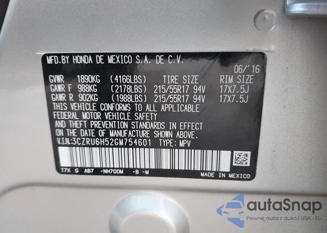 3CZRU6H52GM754601: 43754905